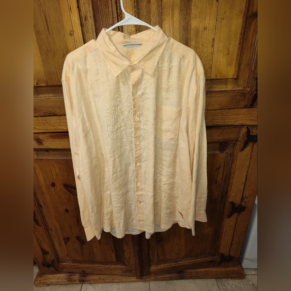 Tommy Bahama Relax Casual 100% linen men's shirt XL TG